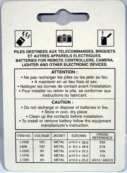 Image of Vinnic battery L1016 Alkaline 6 Volt (IT3986)
