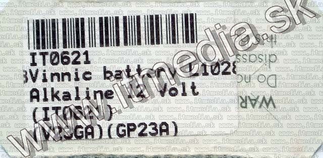 Image of Vinnic battery L1028 Alkaline 12 Volt (V23GA)(GP23A) (IT0621)