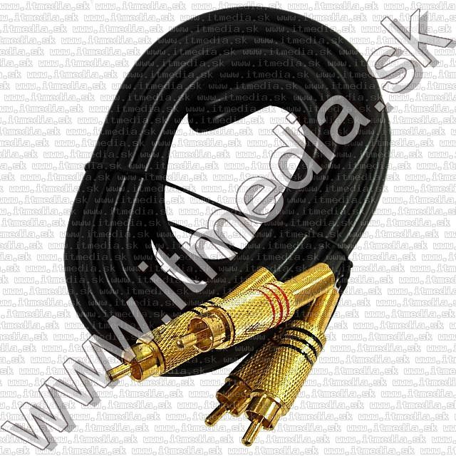 Image of 2x RCA-RCA cable, 2.5m Black-Gold (IT8510)