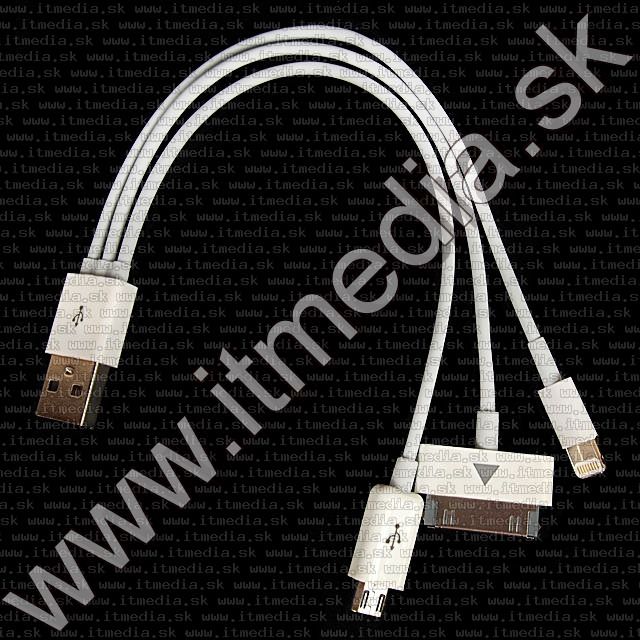 Image of USB Kombinált okostelefon kábel iPhone 4/5 és microUSB (IT9251)