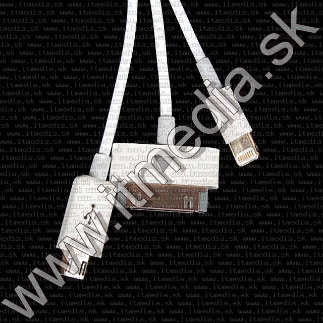 Image of USB Kombinált okostelefon kábel iPhone 4/5 és microUSB (IT9251)