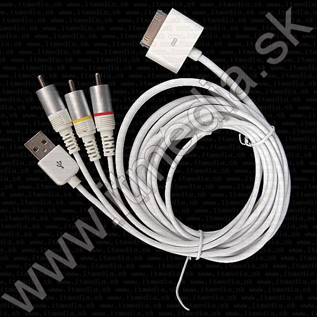 Image of iPhone 4G AV Out cable +USB (IT8993)