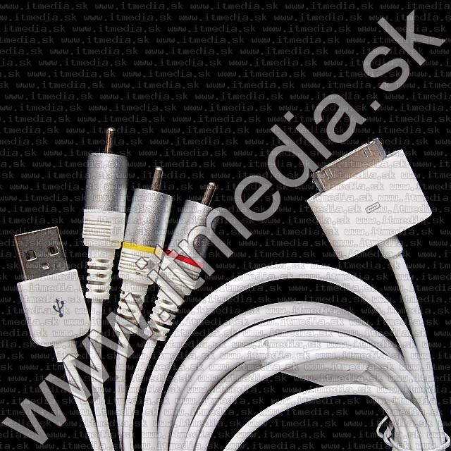 Image of iPhone 4G AV Out cable +USB (IT8993)