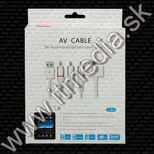 Image of iPhone 4G AV Out cable +USB (IT8993)
