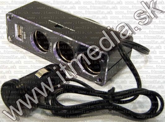 Image of Car Cigar Socket 3-way Splitter Cable with USB (IT3979)