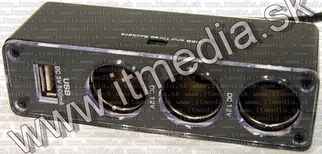 Image of Car Cigar Socket 3-way Splitter Cable with USB (IT3979)