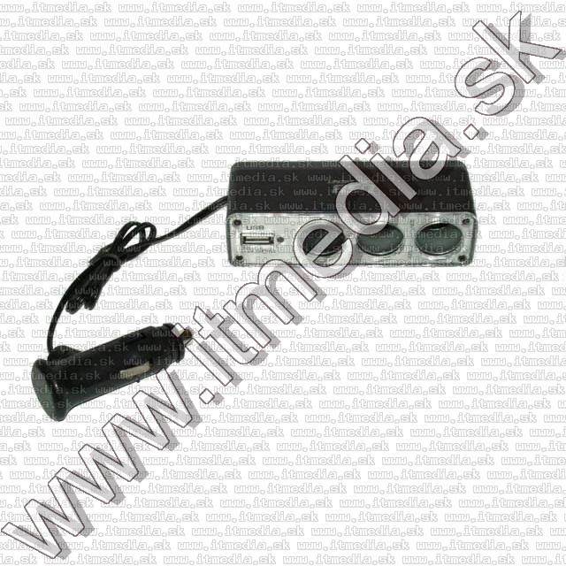 Image of Car Cigar Socket 3-way Splitter Cable with USB (IT8512)