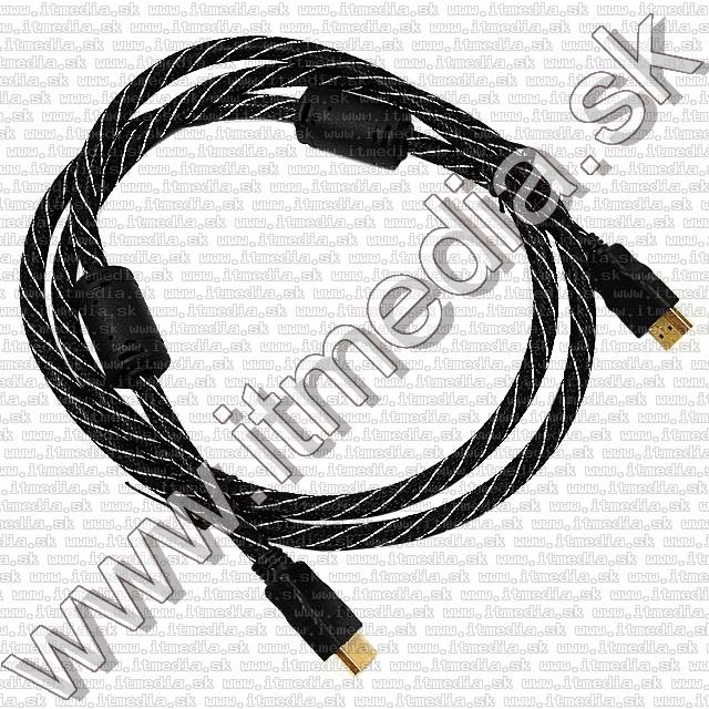Image of HDMI v1.3b cable 1.5m GOLD *Stripe* (Ecolle) (IT6999)