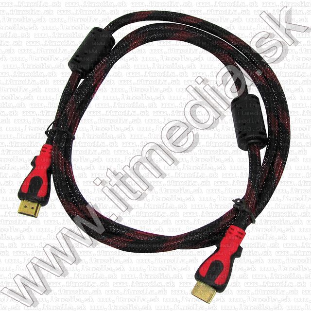 Image of HDMI v1.3b cable 1.5m GOLD *Red Stripe* (IT7257)