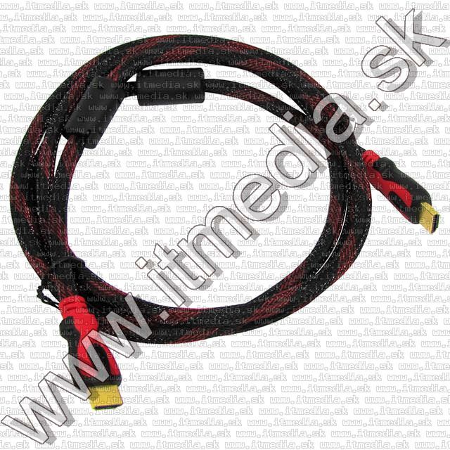 Image of HDMI v1.4 cable 1.8m GOLD *Red Stripe* (IT7258)