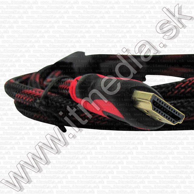 Image of HDMI v1.4 cable 1.8m GOLD *Red Stripe* (IT7258)