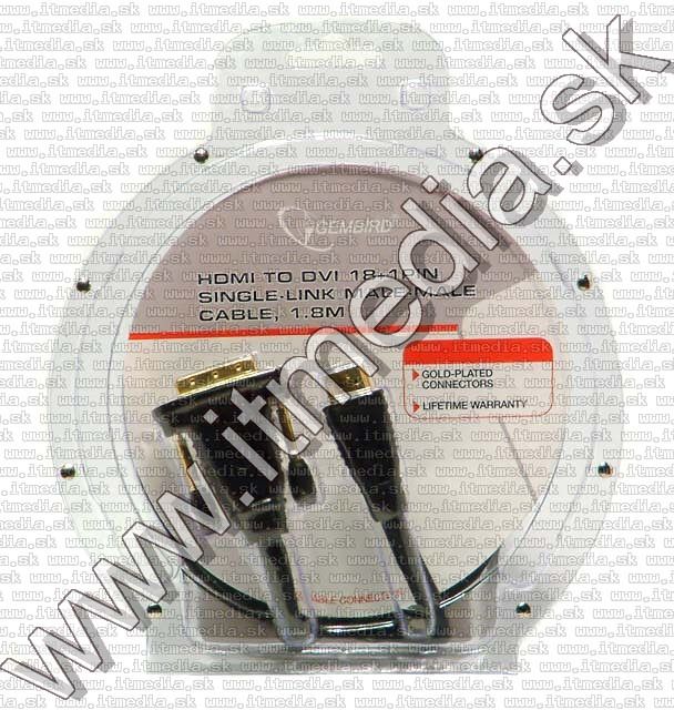 Image of Gembird HDMI---DVI cable, 1.8m *Gold* (IT4916)