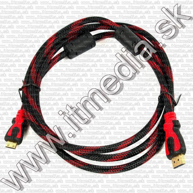 Image of HDMI mini - HDMI cable 1.5m-1.8 *Red stripes* (IT7335)