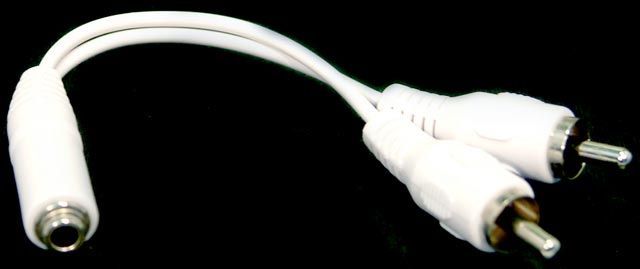 Image of iPOD Jack(3.5) Female - 2xRCA-Male audio cable BULK (IT4784)