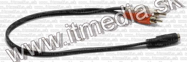 Image of Jack(3.5) Female - 2xRCA-Male audio cable 0.2m (IT4706)