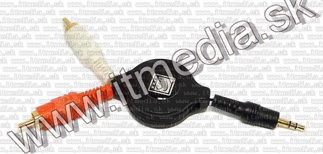 Image of Jack-2xRCA audio cable *retractable* 80cm (IT4909)