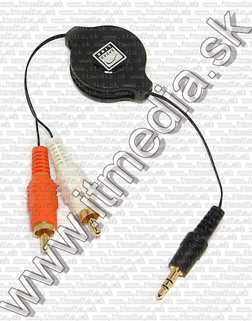 Image of Jack-2xRCA audio cable *retractable* 80cm (IT4909)
