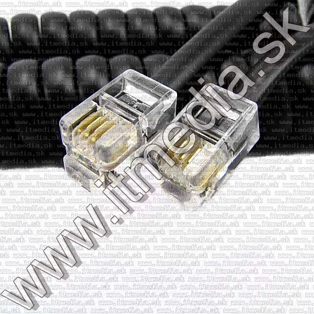 Image of Telephone Handset Cable 5m Black RJ-11 (2x 6P4C) (IT5302)