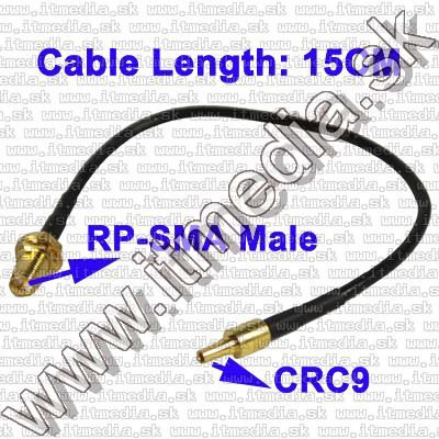 Image of CRC9 Plug to RP-SMA Male Cable 15cm (IT7948)