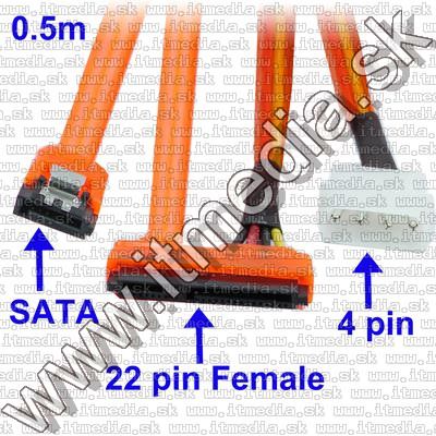 Image of SATA and MOLEX to SATA combined cable (IT8167)