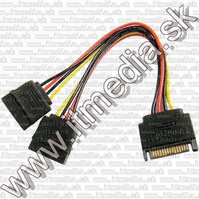 Image of SATA - Double SATA Power Cable splitter 15cm (IT7829)