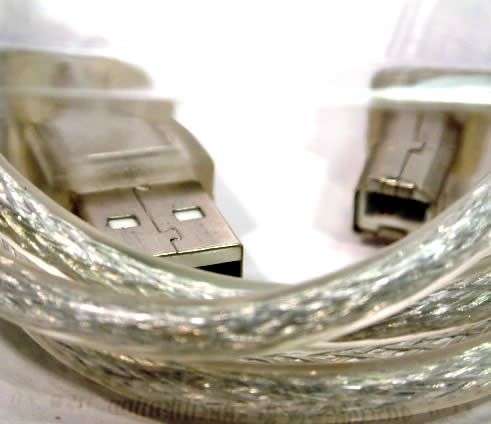 Image of USB 2.0 Printer cable 1.8m *Blue LED* *C4* (IT3358)