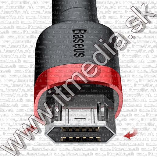 Image of Baseus USB - microUSB cable 50cm (Uni-Dir) 2.4A Black-Grey (IT13711)