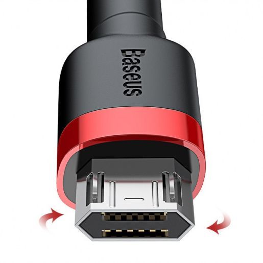 Image of Baseus USB - microUSB cable 1m (Uni-Dir) 2.4A Black-Grey (IT13712)