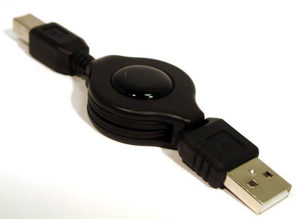 Image of Retractable USB 2.0 Printer Cable 1.2m *C7* (IT3363)