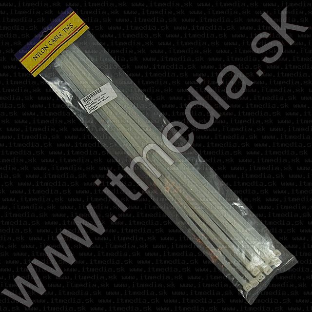 Image of Plastic Cable Ties 7.6x450mm 12-set *Transparent-white* (IT8514)