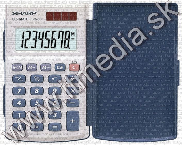 Image of SHARP Calculator EL243S (8digit) Solar (IT13590)