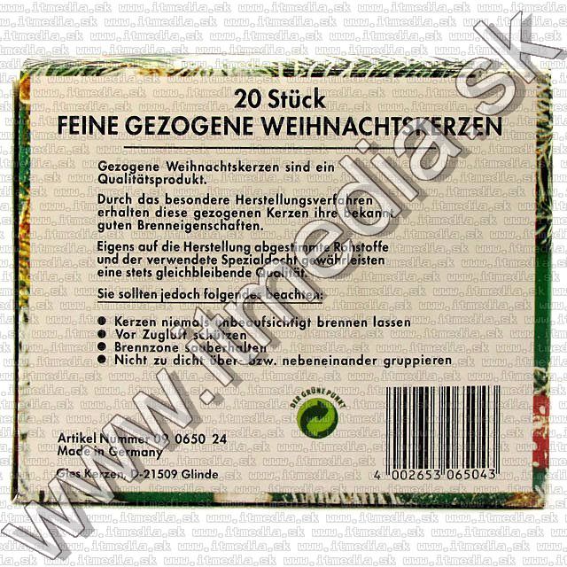 Image of Karácsonyi Gyertya 10cm *lila* 20db (IT7108)