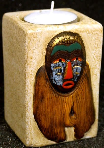 Image of Ceramic Candle Stand *Africa Mix* (IT3733)