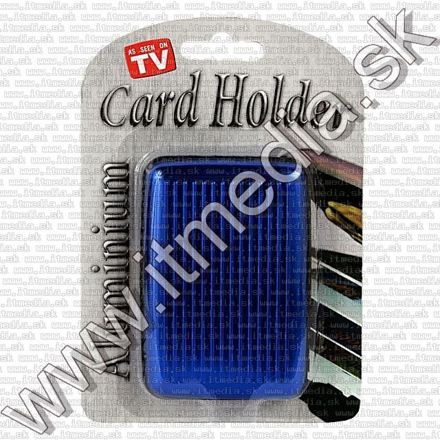 Image of Aluminium Card Holder *Blue* (IT9248)