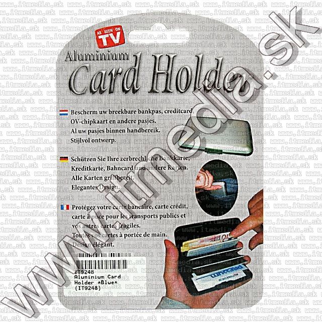 Image of Aluminium Card Holder *Blue* (IT9248)