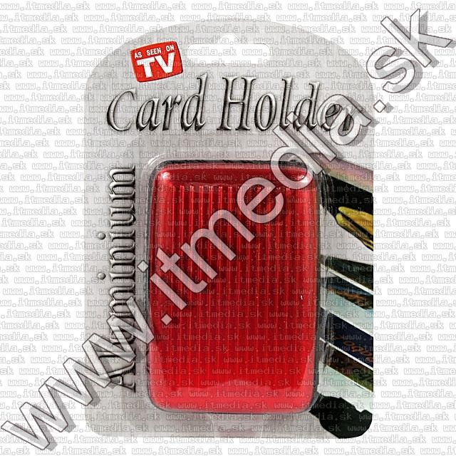Image of Aluminium Card Holder *Red* (IT9249)