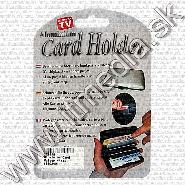 Image of Aluminium Card Holder *Red* (IT9249)