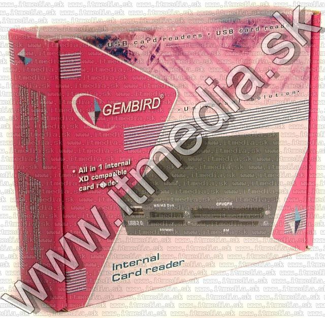Image of Gembird PC front panel CardReader *Black* (IT4638)