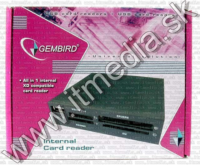Image of Gembird PC front panel CardReader *Silver* (IT5150)