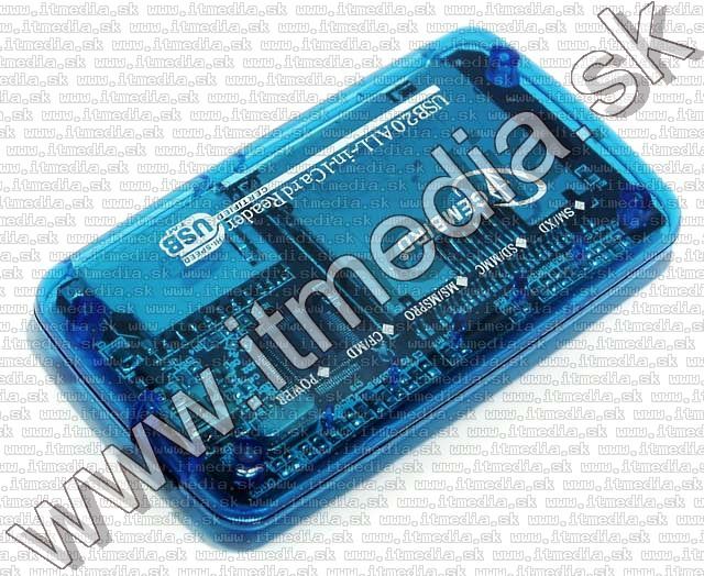 Image of Gembird All-in-1 Memory Card Reader Blue (IT3831)
