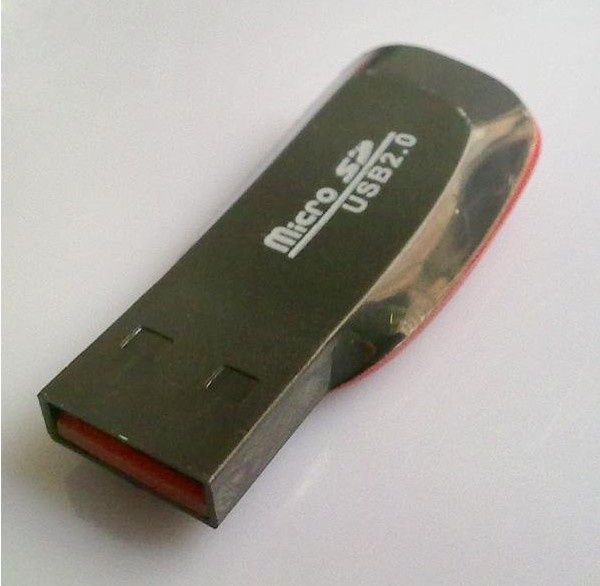 Image of Mini USB Cardreader for microSD cards *Blade* BULK (IT12029)