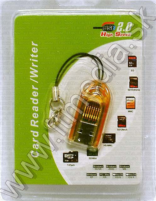 Image of IT Media mini CardReader *microSD* HC *Orange* (IT4499)