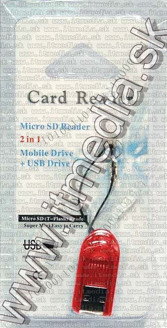 Image of IT Media mini CardReader *microSD* HC *Red* (IT4501)