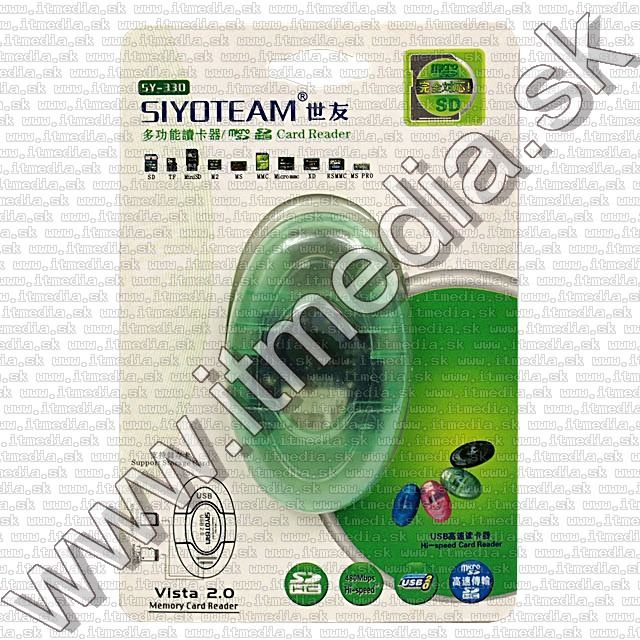 Image of Mini USB Cardreader SD - microSD (HC) (IT8901)