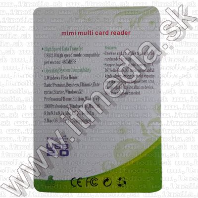 Image of USB Mini Memory Card Reader SD-MS-M2-TF (IT7981)