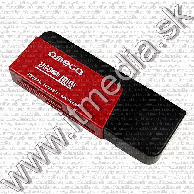 Image of Omega All-in-1 mini Memory Card Reader RED (40962) (IT8824)