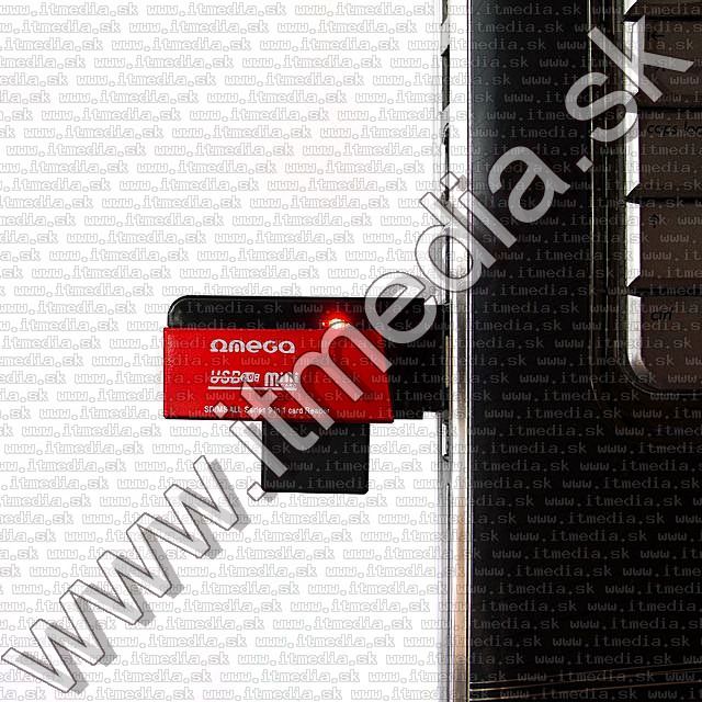 Image of Omega All-in-1 mini Memory Card Reader RED (40962) (IT8824)