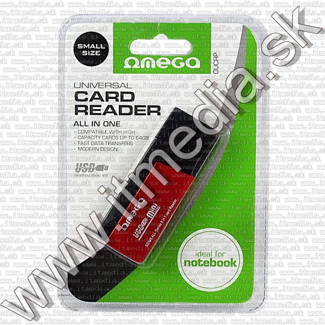 Image of Omega All-in-1 mini Memory Card Reader RED (40962) (IT8824)