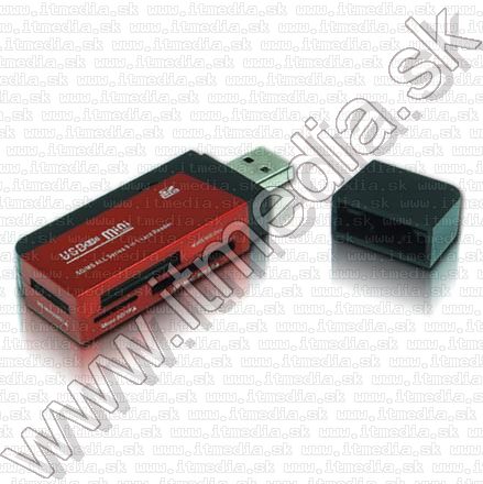 Image of Omega All-in-1 mini Memory Card Reader RED (40962) (IT8824)