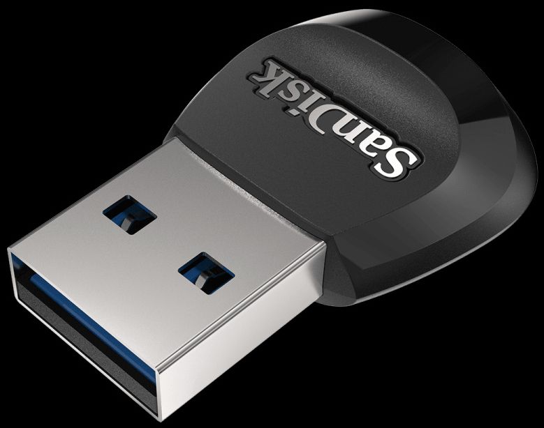 Image of Sandisk Mini USB 3.0 Cardreader for microSD cards SDDR-B531-GN6NN (IT14609)